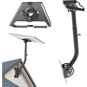 Heavy-Duty Starlink Gen 3 Wall & Roof Mount Kit - 180° Adjustable Pole Bracket with Reinforced Pivot Base & Alloy Adapter - Universal Antenna Installation Accessories (Iron Grey) in Saudi Arabia