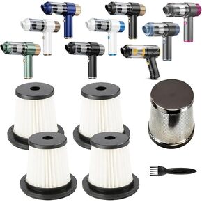 4 عبوات من فلاتر هيبا (2.24 بوصة × 2.24 بوصة × 1.87 بوصة) + قطعة واحدة بديلة للفلتر الفولاذي متوافقة مع EYYA LT-135، مكنسة Svoko LT-145 المحمولة، مرشحات قابلة للغسل تعمل مع JONYJ، AX2V، AHNR Handheld Vac in Kuwait