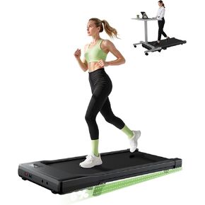 DeerRun Under Desk Walking Pad Treadmill for Home & Office, 6% Manual Incline, 0.6–3.8 MPH Walking Speed, 300 lb Capacity, App & Remote Control in Kuwait