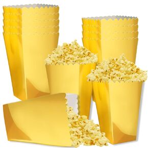 12 Pcs Gold Popcorn Boxes 2 x 4.5 x 2.7 inch Mini Popcorn Boxes Cardboard Popcorn Container for Party Disposable Snack Popcorn Bags in Kuwait