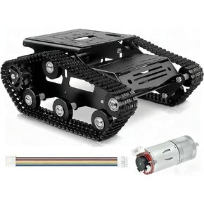 طقم هيكل خزان الروبوت الذكي مع محركات 2WD DC + محرك تشفير 2 قطعة لسيارة ROS Robot car / Arduino / Raspberry Pi DIY RC ألعاب سيارات روبوت مجنزرة ممتصة للصدمات - مجموعة تعليمية in Kuwait