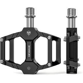 Mountain Road Bike Pedals -Bicycle Flat Pedals Aluminum 9/16" Sealed Bearing- Lightweight Platform for Road Mountain BMX MTB Bike Children's Bicycle in Kuwait