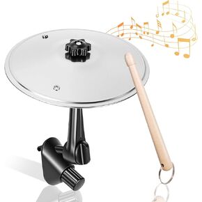 فتحة تهوية الصنج للسيارة، مجموعة صنج طبل صغيرة مع عصا طبل صغيرة، هدية مضحكة لتخفيف التوتر للسائقين ورحلات الطريق ومحبي الموسيقى، ملحق سيارة متوافق مع معظم المركبات، فضي in Kuwait