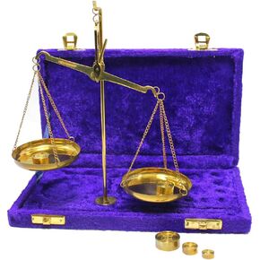 ميزان صيدلي 50 جرام مع صندوق مخملي - قطعة ديكور in Kuwait