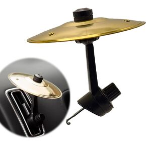 صنج السيارة للوحة القيادة وفتحة الهواء - صنج معدني مصقول صغير لمتعة الطبل - هدية للسائقين والطبولين (ذهبي) in Kuwait