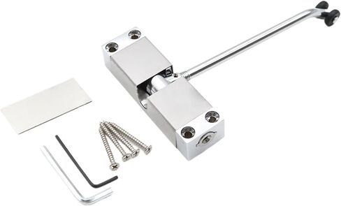 جهاز إغلاق باب فضي من الفولاذ المقاوم للصدأ قابل للتعديل 40 كجم أثاث من الذهب الأسود (DVPEN01-SL) in Kuwait