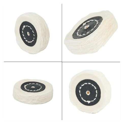 Cloth Buffing Polishing Wheel Arbor Buffer Polish Grinder Pad Mat White Grinding Sanding Head Abrasive Buffing Wheel 50-200mm(125mm) in Saudi Arabia