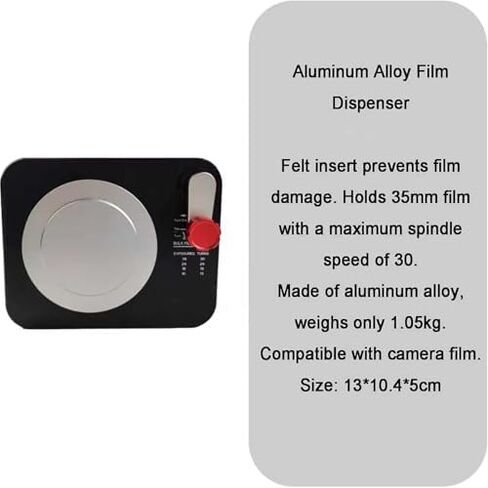 35mm Film Dispenser Features a Film Separator, Locking lid, and Film rewinding Handle. Lined with Felt and can Hold 30 Rolls of 35mm Film, for Vintage Cameras in Kuwait