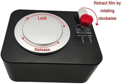 35mm Film Dispenser for Retro Cameras Locking Cover, Rewind Handle, Felt Lining, Max 30 Spindles, for Film Photography Enthusiasts in Kuwait