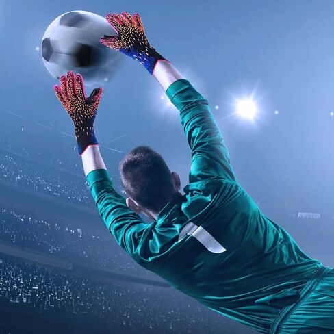 Keenso Soccer Goalie Gloves, Strapless Professional Goalkeeper Gloves for Youth, Grip Football Gloves with Size 8/9/10 for Adults and Kids Age 8-12 (NO.8) in Kuwait