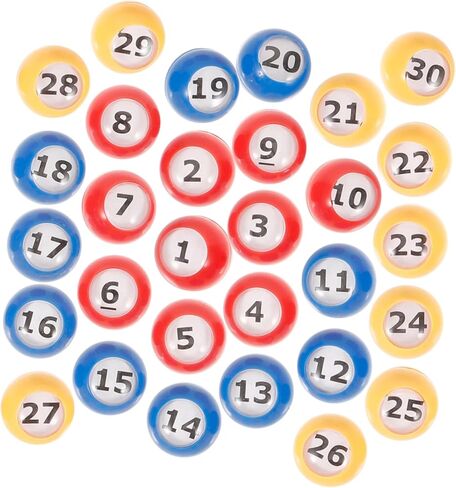 Yardwe 30pcs Bingo Balls Raffle Lottery Balls Safe Lightweight Resistant to Fading for Party in Kuwait