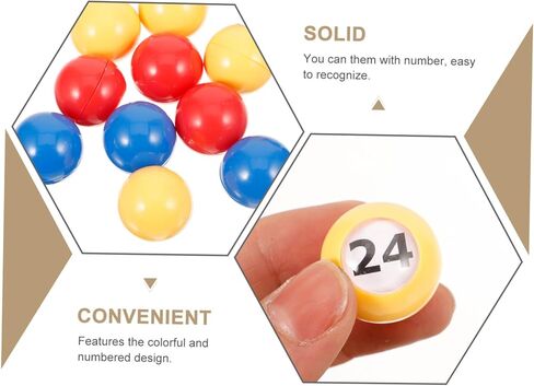 Yardwe 30pcs Bingo Balls Raffle Lottery Balls Safe Lightweight Resistant to Fading for Party in Kuwait