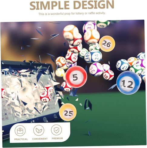 Yardwe 30pcs Bingo Balls Raffle Lottery Balls Safe Lightweight Resistant to Fading for Party in Kuwait