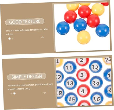30 قطعة من كرات اليانصيب من بيسبورتبل، كرات آلة بينجو خفيفة الوزن لألعاب الحفلات للبالغين in Kuwait