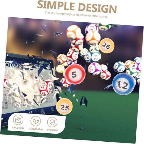 30 قطعة من كرات اليانصيب من بيسبورتبل، كرات آلة بينجو خفيفة الوزن لألعاب الحفلات للبالغين in Kuwait