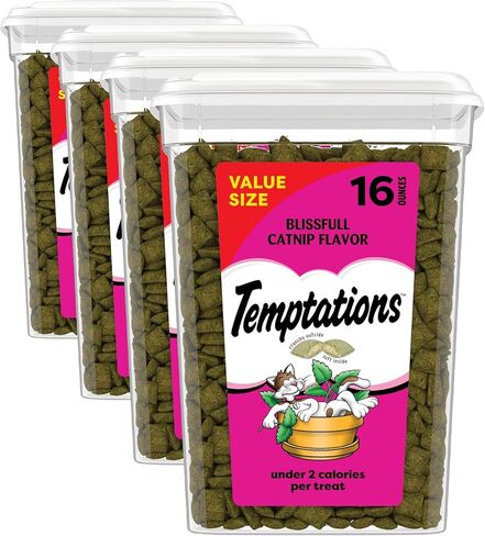 TEMPTATIONS Classic Crunchy and Soft Cat Treats Blissful Catnip Flavor, 6.3 oz. Pouch in Kuwait