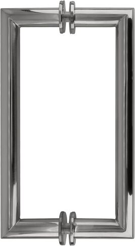 C.R. Laurence CRL Polished Chrome 8" MT Series Round Tubing Mitered Corner Back-to-Back Pull Handle in Kuwait