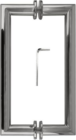 C.R. Laurence CRL Polished Chrome 8" MT Series Round Tubing Mitered Corner Back-to-Back Pull Handle in Kuwait