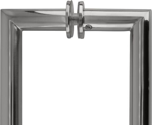 C.R. Laurence CRL Polished Chrome 8" MT Series Round Tubing Mitered Corner Back-to-Back Pull Handle in Kuwait