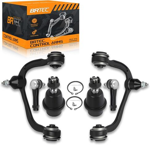 Front Upper Control Arm with Ball Joint + Outer Tie Rod Ends + Lower Ball Joint Replacement for Ford F-150 for Lincoln Mark LT Suspension Kit - 6pc Set in Kuwait