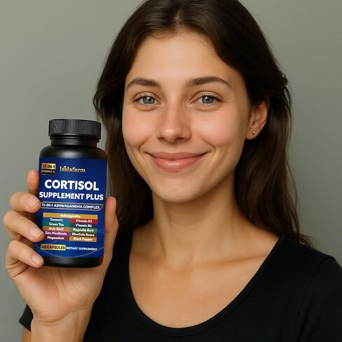 11in1 Cortisol Plus Supplement, 11in1 Ashwagandha and Natural Herbal Complex Vitamin Blend for Daily Mood, Focus and Sleep, Suitable for Women and Men 60 Capsules in Saudi Arabia