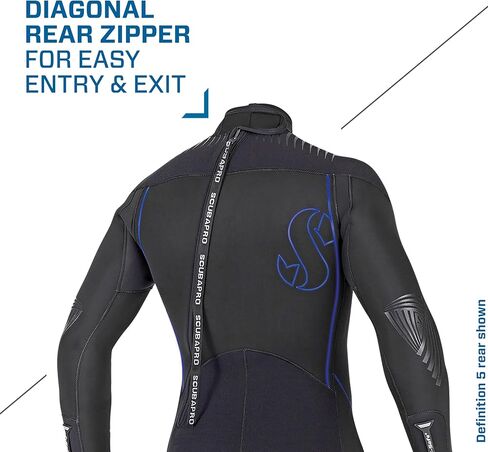 SCUBAPRO Definition Steamer, Men, 5MM, Black/Blue, XLS in Saudi Arabia