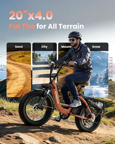 1500W Electric Bike forAdults, 48V20Ah Large Removable Battery Ebike, 30+MPH 70Miles Max Range, 20" x4 Fat Tire E Bike, Cruise Control Electric Bicycle for Commute City Beach Women/Man in Saudi Arabia
