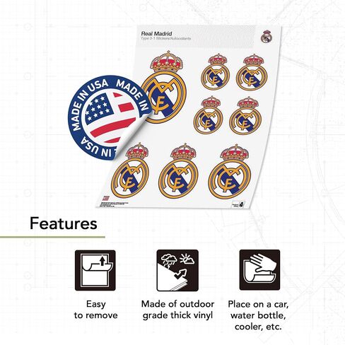 Desert Cactus Real Madrid FC Sticker Decal Vinyl Los Blancos Madridistas Soccer Laptop Water Bottle Car Scrapbook (Type 3-1) in Saudi Arabia