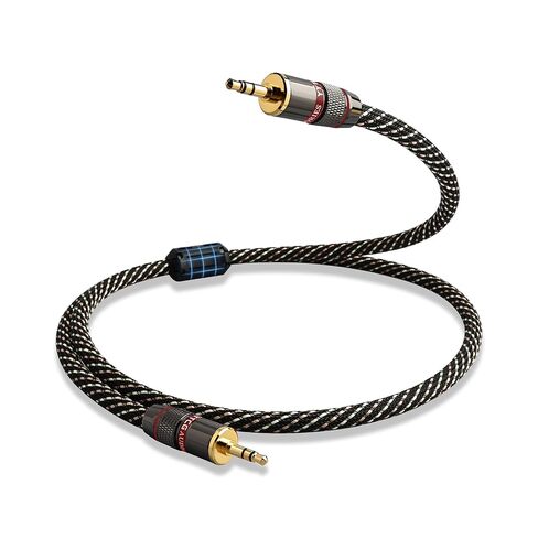 Audiophile HiFi Audio Cable–3.5mm to 3.5mm,6N OFC Core,24K Gold-Plated Plugs,with Nylon Braid,AUX Cable,Compatible with Phone,MP4，Speakers,Amplifiers,TV(9.84ft/3m) in Kuwait
