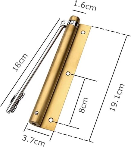 باب قابل للتعديل أقرب مفصلات من الفولاذ المقاوم للصدأ زنبرك منزلي لإغلاق مقاوم للحريق (ذهبي كبير) in Kuwait