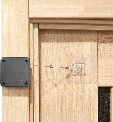 No-Drill 1500N Pull Soft Close Silent Cord Door Closer for Sliding Doors for Office and Bedroom(2Pcs Black) in Saudi Arabia