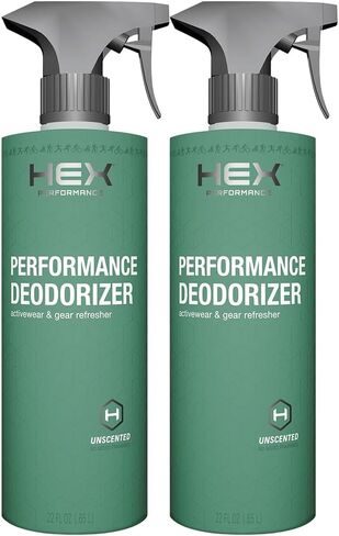 HEX Performance Deodorizing Spray, Fresh, 22oz - Awesome for Shoes, Gear, Activewear & Fabrics, Yoga Mats & Gym Equipment, Carpet, Pets, Odor Eliminator & Fabric Refresher Spray in Kuwait