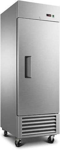 27" W Commercial Refrigerators, 23 Cu.Ft Commercial Reach-in Stainless Steel Refrigerators, Commercial Upright Fridge Storage with 3 Shelves for Restaurant, Bar, Supermarket in Saudi Arabia