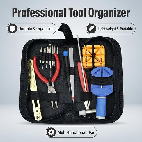 Guitar Tool Kit Organizer Bag - 2-Pack Heavy-Duty Storage Pouch, Foldable Utility Bag for Guitar Accessories, Repair Tools, Craftsmen,Musicians,Watch and glasses maintenance tools in Saudi Arabia