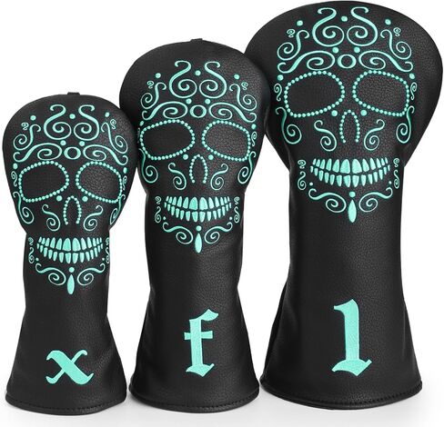 Skull Club Covers, Driver Headcover, 3 5 Fairway Wood Cover, Hybrid Headcovers, Golf Accessories Club Protection for Women Men Golfer in Saudi Arabia
