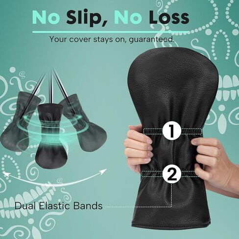 Skull Club Covers, Driver Headcover, 3 5 Fairway Wood Cover, Hybrid Headcovers, Golf Accessories Club Protection for Women Men Golfer in Saudi Arabia
