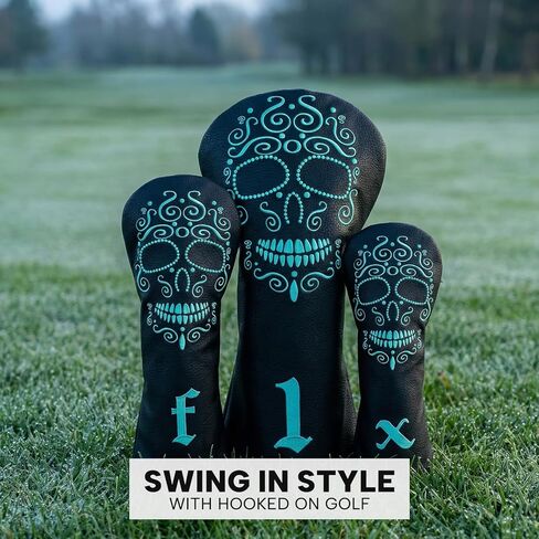 Skull Club Covers, Driver Headcover, 3 5 Fairway Wood Cover, Hybrid Headcovers, Golf Accessories Club Protection for Women Men Golfer in Saudi Arabia