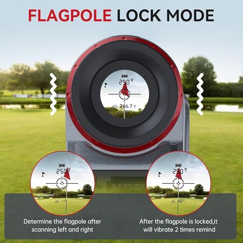 Golf Rangefinder with Slope, 1200Yd Precision Laser Range Finder, 7X Zoom Flag Lock Vibration Rangefinder, Magnetic Cart Mount, USB-C Rechargeable, IP54 Weather Resistant, (Class 1 Laser ≤5mW) in Saudi Arabia