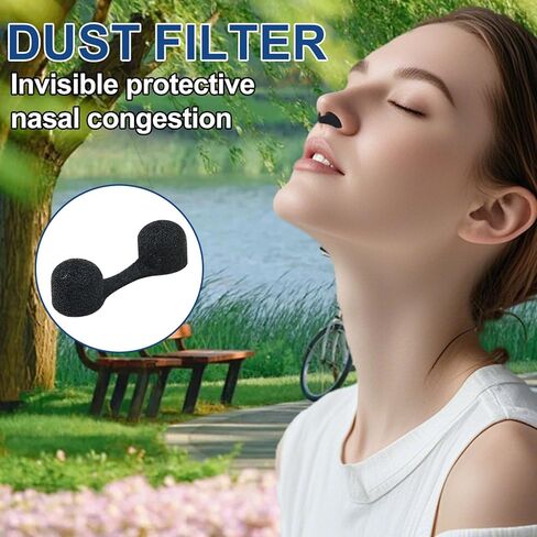 100 قطعة من إسفنجة الأنف، مرشحات سدادة الأنف للاستعمال مرة واحدة للنساء والرجال، بدون التعرض للشمس، مناطق بناء الغبار في الهواء الطلق مع إسفنجة ناعمة للحماية (أسود) in Kuwait