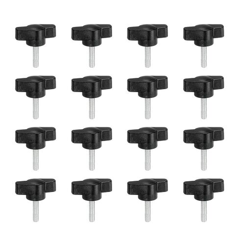 Z- Shaped Thumb Screws 304 Stainless Steel Tee Wing Knobs Screws Clamping t Head, M4 x 31mm Thread Fit for Replace Hand Tightening Knob Supply - Z Type (16 Pack, Black) in Saudi Arabia