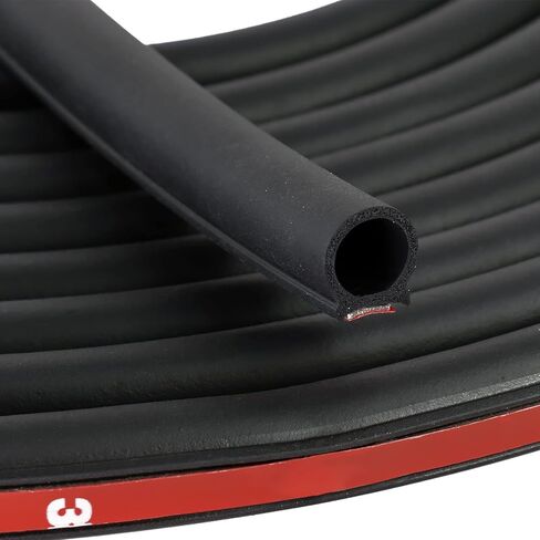 D Shape Rubber Seal Strip,3/4" Large Door Weather Stripping Self-Adhesive EPDM Rubber,Automotive Weather Stripping for Fill Gaps, Apply to Car,Truck,RV,Boat and Home Application (6Ft) in Saudi Arabia