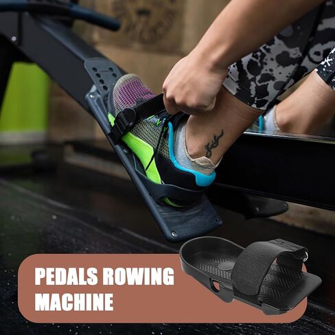 1 Pair Foot Pedal Fitness Equipment Sunny Health Machine Spare Parts Rowing Machine Foot Pedal Strap Rowing Pad Rower Replacement in Saudi Arabia
