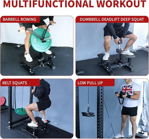 AHTAPFON T Bar Rowing Platform,Multifunctional Deep Squat Platform,Heavy Duty Weight Machine for Low Pull-up,Dumbbell Squat in Kuwait