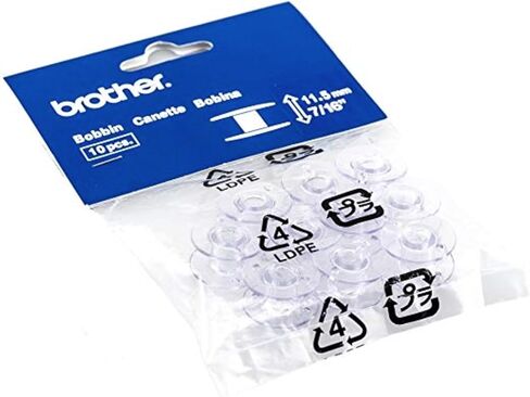 Brother Sewing and Embroidery Bobbins 10-Pack, SA156,Clear, 11.5 mm in Saudi Arabia