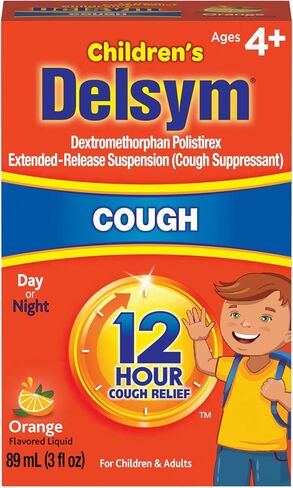 Delsym Children's 12 Hr Cough Relief Liquid, Grape, 5oz in Kuwait