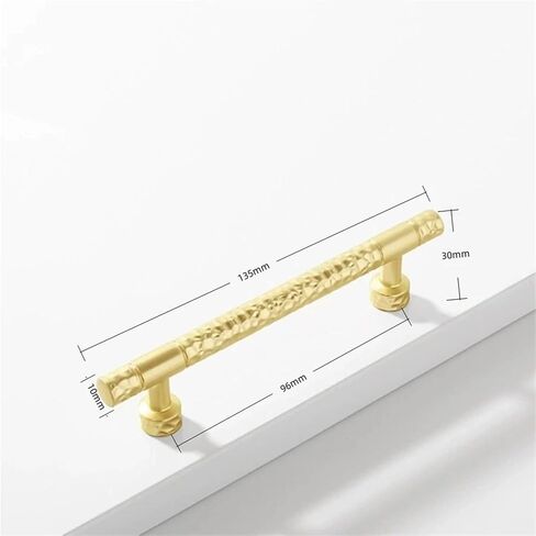 الصلبة T على شكل المطرقة نمط خزانة درج الأثاث مقابض الأبواب تسحب 1 قطعة (نحى-النحاس-C96mm) in Kuwait