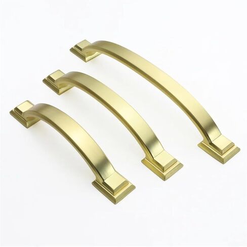 Cabinet Handles Solid Kitchen Closet Drawer Wardrobe Zinc Alloy Door Pulls for Furniture 1Pcs(Brushed-Copper-C76mm) in Saudi Arabia