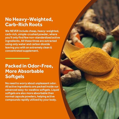 Doctor's Recipes كبسولة هلامية من الكركم 750 ملغ من الكركمينويدات (95%) مع مستخلص الزنجبيل (5% جينجيرول) لوظيفة مضادات الأكسدة، والتنقل والمرونة، والفلفل الأسود لامتصاص مثالي، 90 كبسولة هلامية in Kuwait