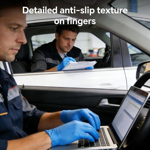GTT Blue Nitrile Exam Gloves 6 Mil, Powder-Free Disposable Gloves for Medical, First Aid,Cleaning Food Prep, Tattoo,Cooking in Saudi Arabia