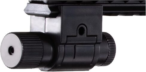 Lightweight M-16A Spring Powered Airsoft Rifle with Quad Railed Handguard, Interchangeable Stocks, and Detachable Laser Sight (Color: Black) -Two Magazines & Stocks Included in Saudi Arabia